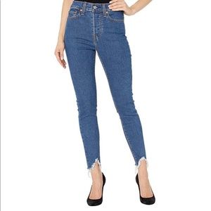 Levi Wedgie Skinny Jeans Raw Hem 27